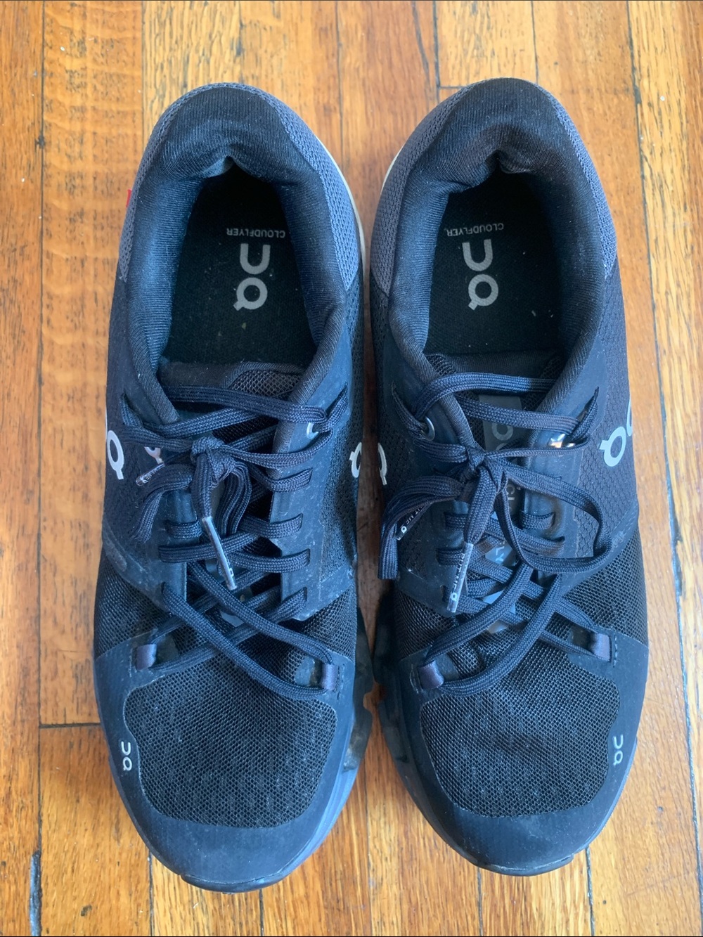 On Running Women’s Cloudflyer Helion Sneakers - Black and White